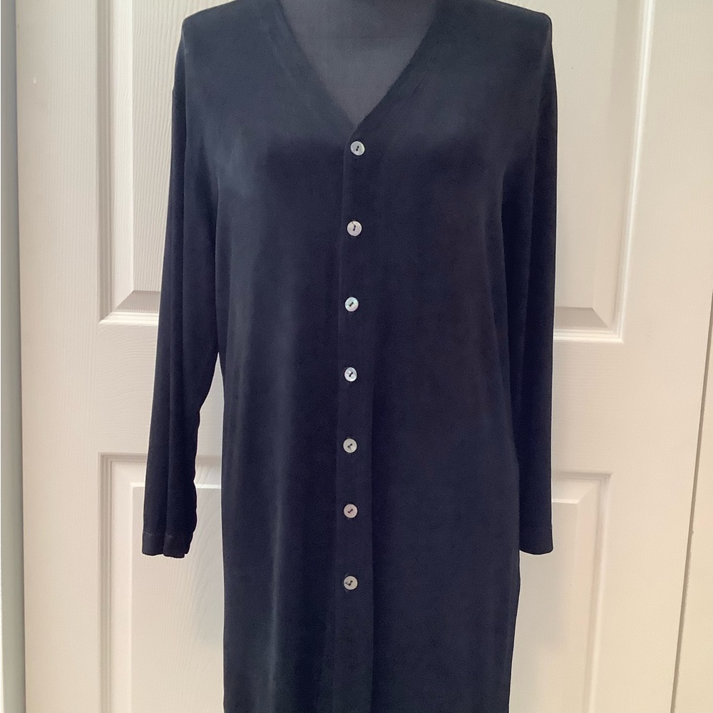 Chic Black Button-Up Cardigan